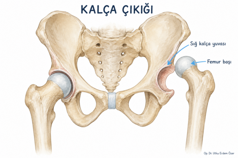 Kalça Çıkığı konusunu açıklayan anatomik çizim