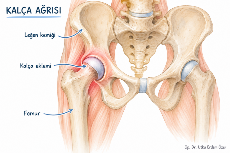Kalça Ağrısı konusunu açıklayan anatomik çizim