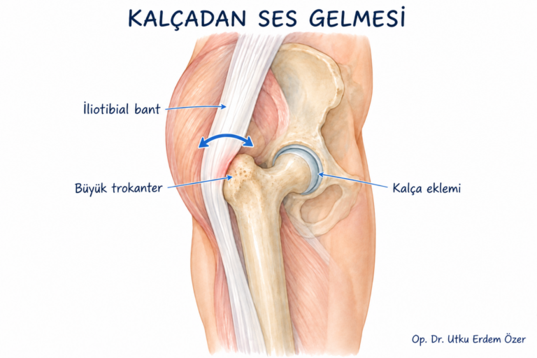 Kalçadan Ses Gelmesi konusunu açıklayan anatomik çizim